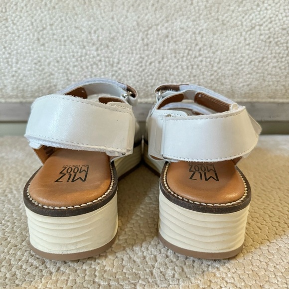 MIZ MOOZ Violetta White Leather Platform Adjustable Sport Sandal Sz 39 - Picture 5 of 15
